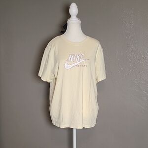 Nike Womens Cream Sportswear Tee NWT Large